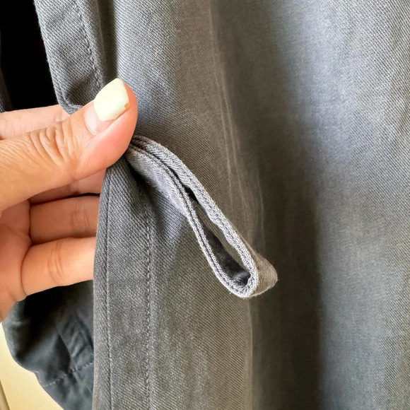 Everlane The Drape Outerwear Trench Coat Charcoal Grey XS Oversized NO BELT - Picture 10 of 11